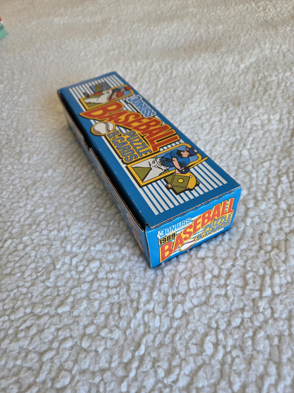 Complete Factory Sealed Donruss 1989 Baseball Puzzle & Cards Box - Blue